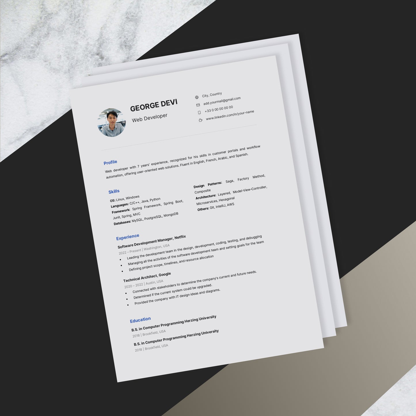 IT Resume Design - Picture