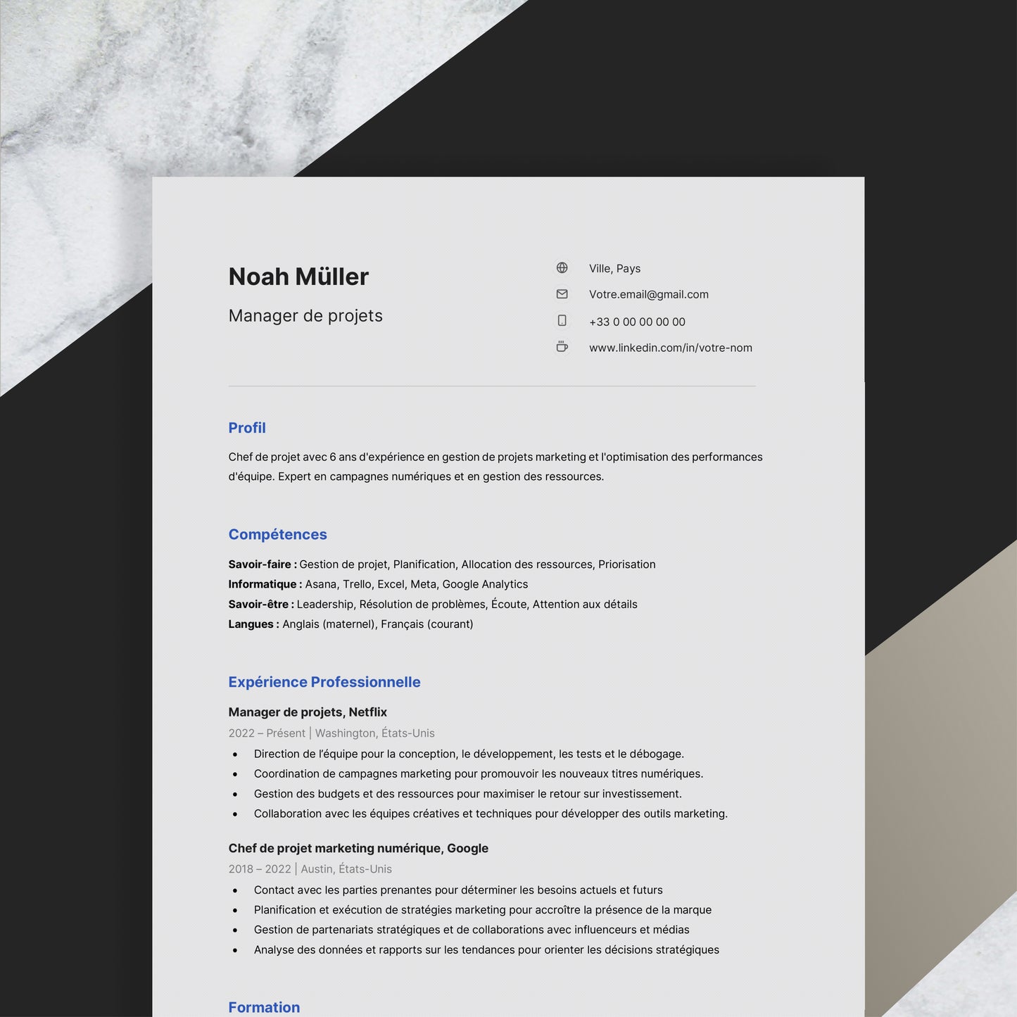 Versatile Resume Design - No picture