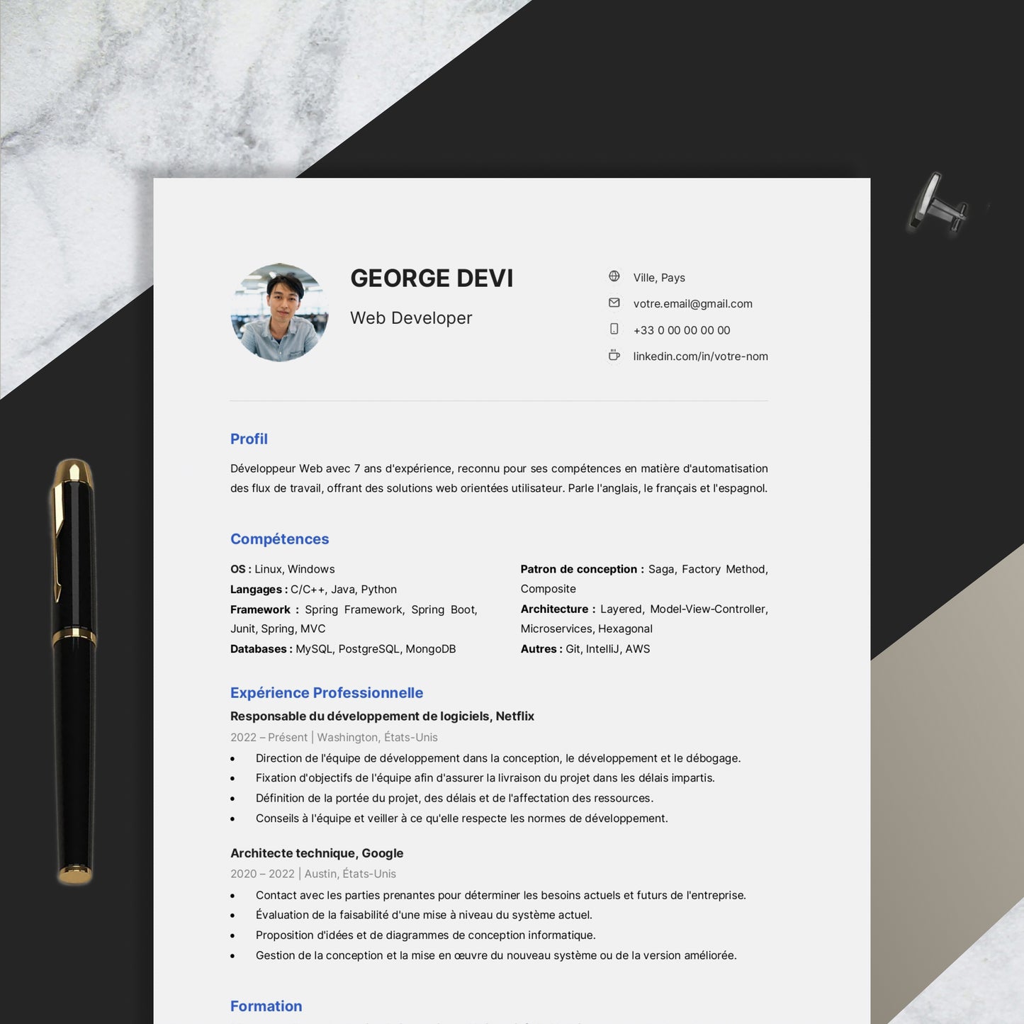 Resume Design - IT roles - Minimalist 7