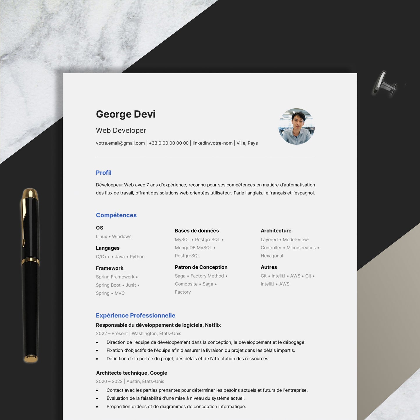 Resume Design - IT roles - Minimalist 17