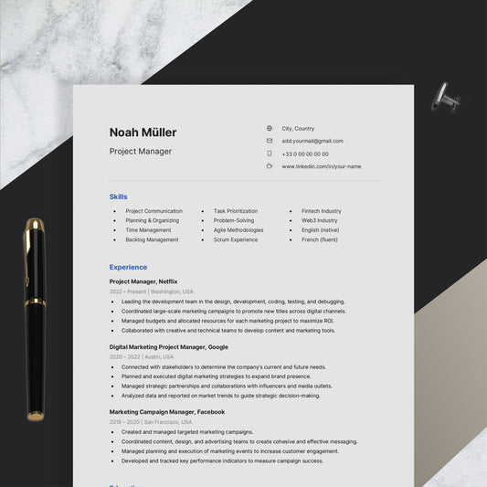 Resume Design - Flexible roles - Minimalist 1