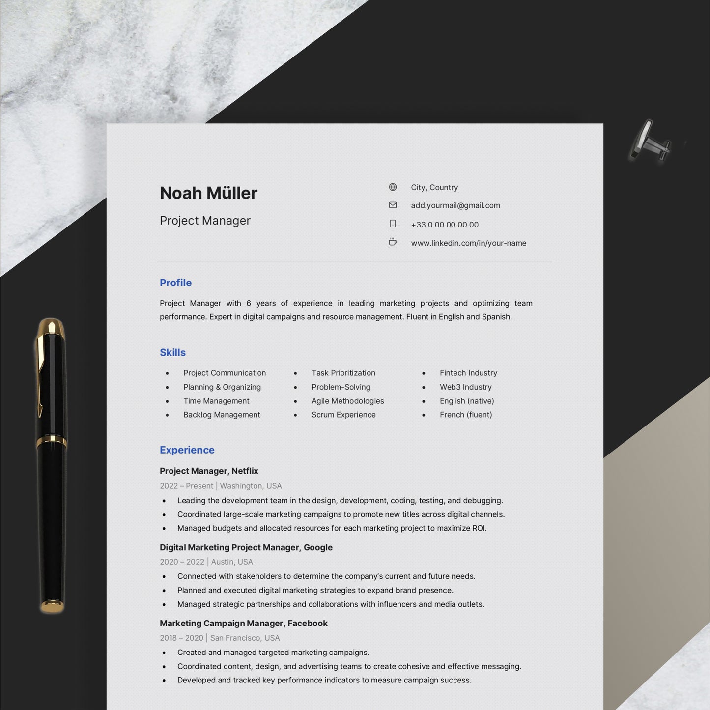 Resume Design - Flexible roles - Minimalist 2